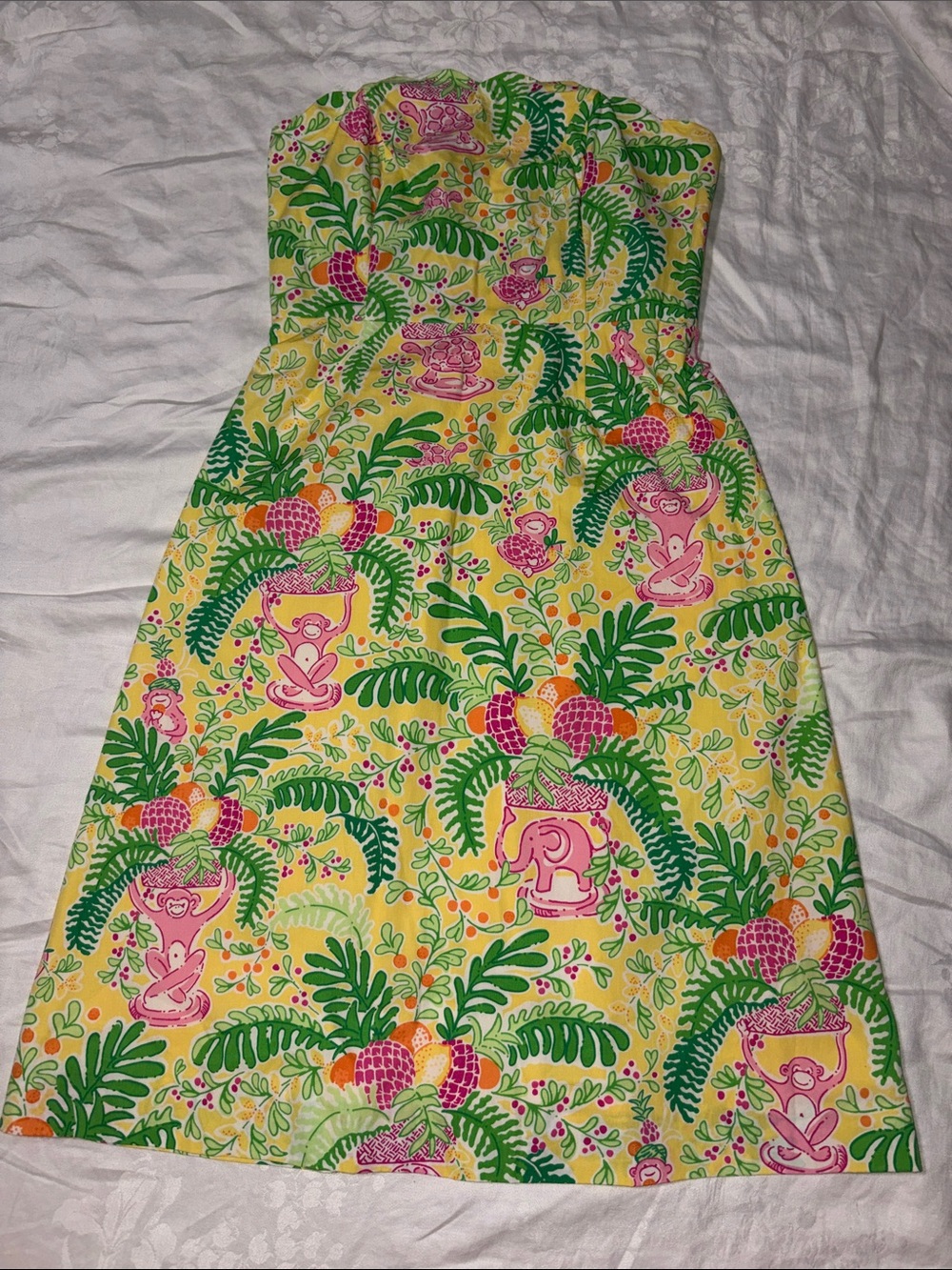Like new Lilly Pulitzer Miranda Lemon Sorbet Jungle Dress Size 4